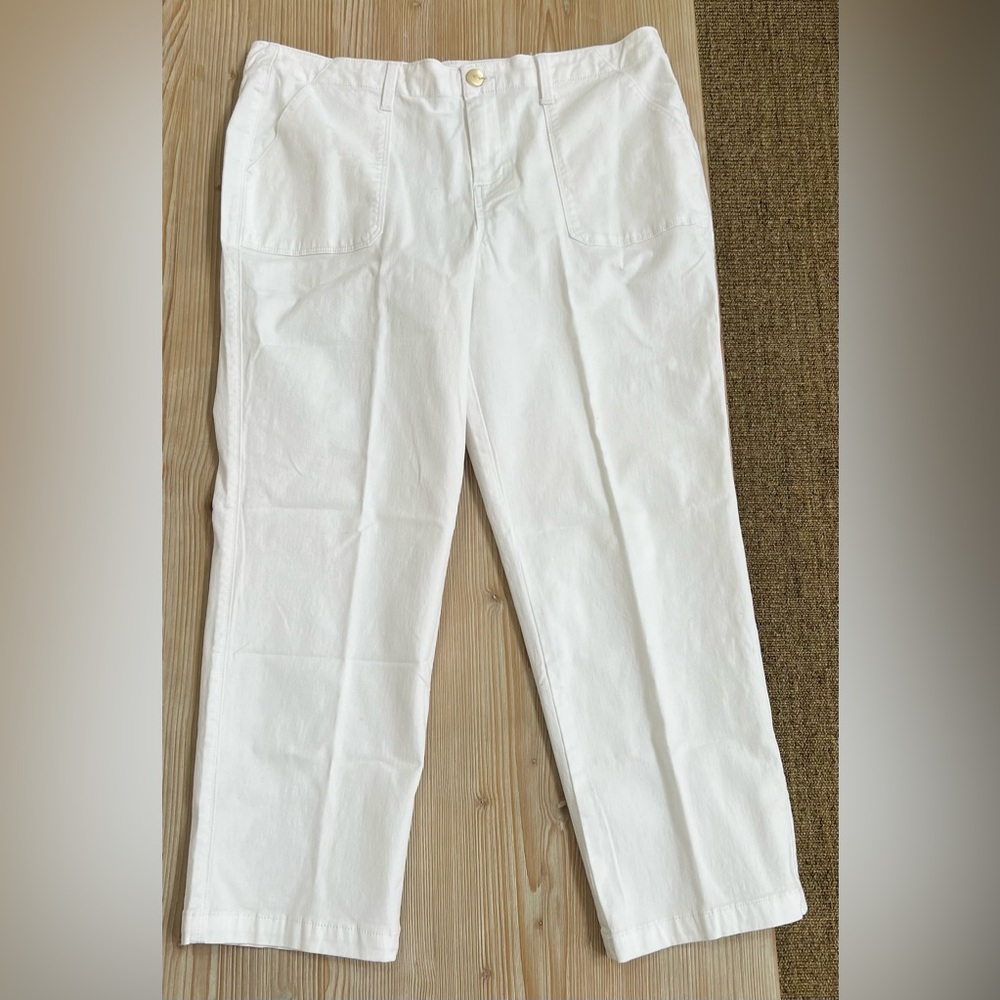 White Denim Capri Pants